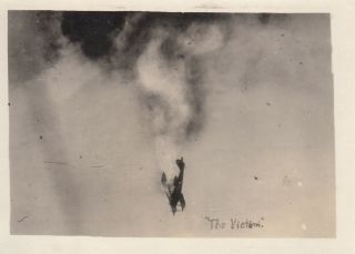Wwi Aerial Photo Biplane Fighter Victim 1918 Shot Down In Dog Fight 61