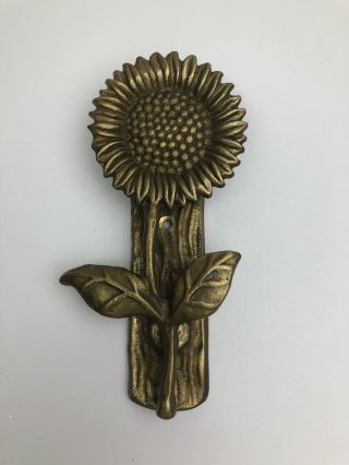 Vintage Solid Brass Sunflower Door Knocker