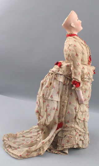 Antique J.  D.  Kestner GIBSON GIRL 172 German Bisque Head Doll w/ Bustle Dress 2