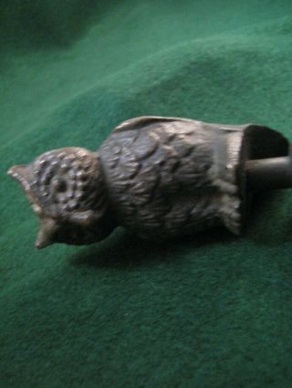 Vintage All brass Owl water faucet garden tool in good order 2