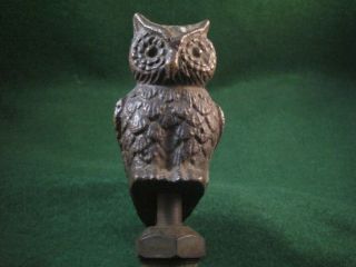 Vintage All brass Owl water faucet garden tool in good order 6