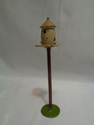 Antique Prewar Britains England Garden Tall Birdhouse Lead Toy