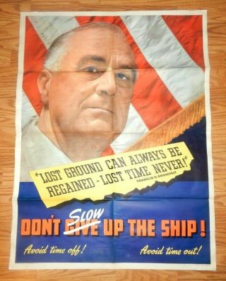 Wwii Poster Franklin Roosevelt Don 