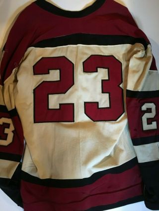 RARE VINTAGE BOSTON BRAVES HOCKEY JERSEY 70S NUMBER 23 GAME WORN? 3