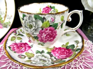 Royal Albert Tea Cup And Saucer Evening Rhapsody Teacup Floral Pattern