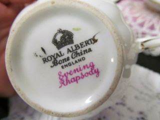 ROYAL ALBERT tea cup and saucer EVENING RHAPSODY teacup floral pattern 3