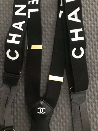 Chanel Suspenders Rare Nwot Vintage Authentic Great Gift Newly Revised