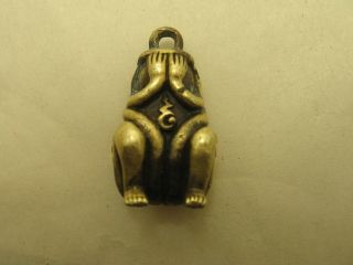 Unusual Antique Tibetan (?) Multi Armed Figure Bronze Pendant