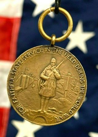 Us World War I State Of York Service Medal Numbered Victory Civilization Wwi