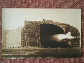 Canadian Post Card Of Us Airship Zeppelin In Hangar