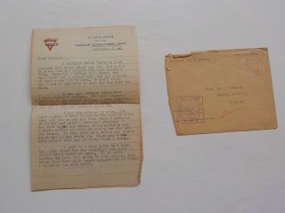 Wwi Letter 1918 Shell Shocked France 120th Field Artillery Hebron Illinois Ww1