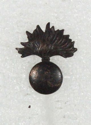 Army Collar Pin: Ordnance Officer - Wwi Era,  Shirt Size,  Bronze W/wide Flame