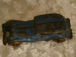 EARLY 1920 ' s ARCADE CAST IRON A C WILLIAMS BLUE AUSTIN COUPE TOY CAR 3