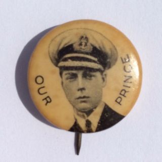 1919 Canada King Edward Viii Prince Of Wales Our Prince Pin Button 3/4”