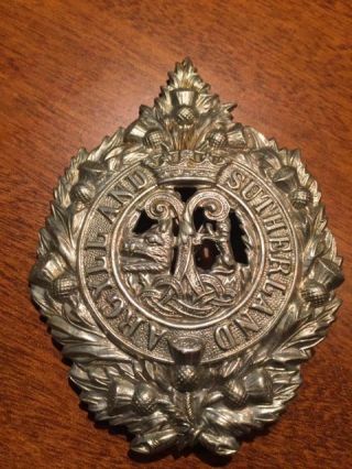 Wwi British Argyll & Sutherland Highlanders Stamped Metal Scottish Badge - L