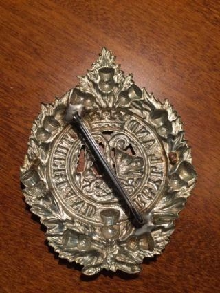WWI British Argyll & Sutherland Highlanders Stamped Metal Scottish Badge - L 5