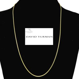 Nyjewel David Yurman 18k Yellow Gold Small Box Chain Necklace