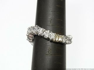 4ctw Round Pear Marquise Diamond Platinum Ring Fancy Vintage Eternity Adjustable 9