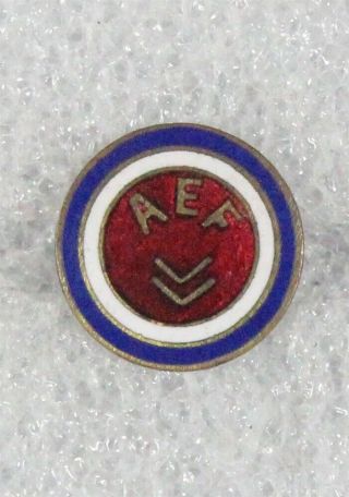 Wwi Era Home Front - Aef 12 Months Overseas Service Lapel Pin - Enameled