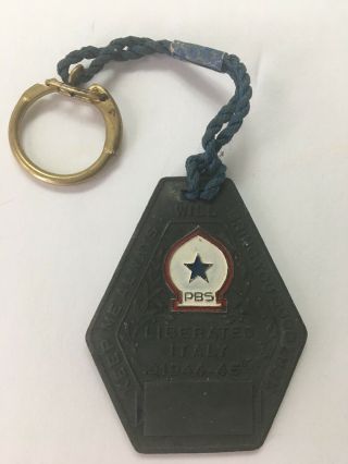 Wwii Liberated Italy Keychain 1944 - 1945 Pbs Rare Good Luck Keychain