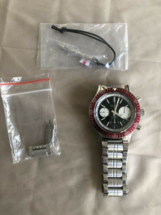 Longines L2.  808.  4.  52.  6 Heritage Diver 1967 Chronograph Watch 5