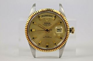 Vintage 1969 Tudor Oyster Prince Date,  Day Two Tone Wristwatch Ref.  7019/3