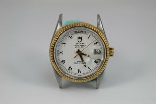 Vintage 1987 Tudor Oyster Prince Date,  Day Two Tone Wristwatch Ref.  7019/3