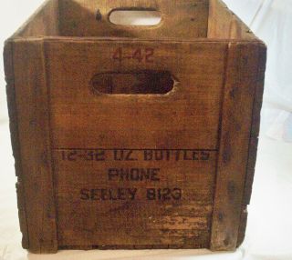 Vintage Advertising Spring Beverages Wood Soda Bottle Box Crate Chicago 3