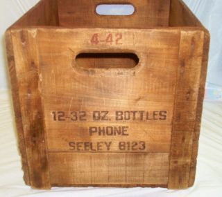 Vintage Advertising Spring Beverages Wood Soda Bottle Box Crate Chicago 4