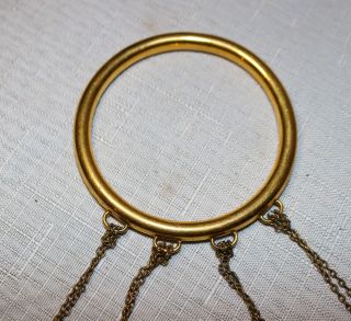 rare antique Victorian 1800 ' s gold gilt E.  A BLISS CO hand chased chatelaine 10