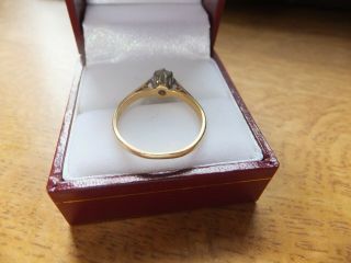 Wonderful Art Deco 18 ct gold / plat diamond Solitaire ring,  0.  85 carat.  wow 2