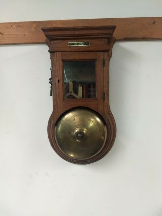 Antique 19th Cent Utica Fire Alarm Tapper Bell,  Like A Gamewell?