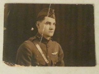 Wwi Rppc United States Us Airman Air Corp Photo Postcard World War I France