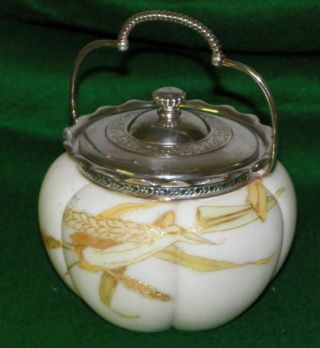 Antique Smith Brothers Melon Ribbed Cracker Or Biscuit Jar