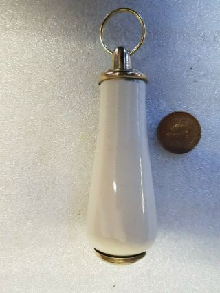 Toilet Cistern Pull Light C1940 Porcelain Vintage Old In Antique White French