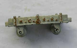 Rare Vintage 6 " Cast Iron Toy Train Railroad Car M.  C.  Railroad Collectible Look