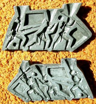 World War 1 - Foreign Legion - Vintage Lead Mold - With 3 Soldiers