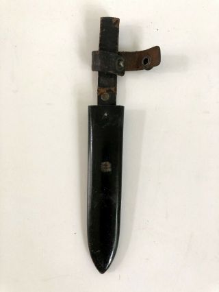 Ww2 Era German Boot Dagger Knife Scabbard Only