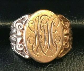 Antique 1898 Rose Gold Signet Ring
