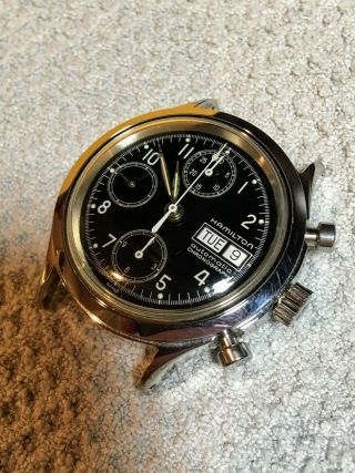 Vintage Hamilton 9941A Valjoux 7750 Chronograph Automatic Watch w/ Box & Papers 11