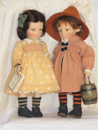 Set Of Two 16 " R John Wright Character Dolls " Jack And Jill ",  Ltd Ed 40 Of 100