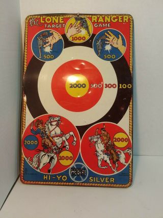 The Lone Ranger 1939 Double Sided Target Game Marx Usa