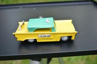 Vintage Tin Yellow Cab Taxi Noise Friction Car Made In Japan