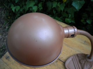 Vintage Bronze REX Electric Co.  Gooseneck Desk Table Lamp Industrial 2