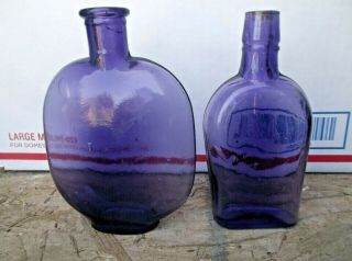 Purple Colored Small Whiskey Flasks Pumpkinseed & Coffin Decorative L@@k