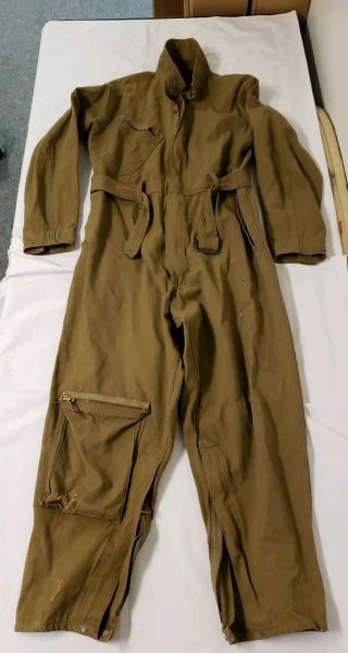 Authentic Wwii 1943 Us Army Air Force Flight Suit Type A - 4 Size 36 Usaaf Ww2