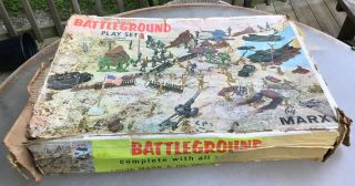 Marx Battleground Box Only Rough Vintage World War Ii Battle Scenes