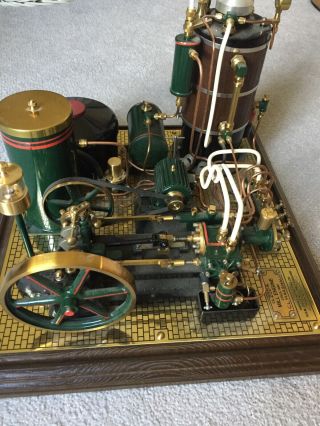 Model Steam Engine Complicated Detailed On Base Propane Fired