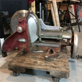 Antique Van Berkel ' s US Slicing Machine Flywheel Vintage Deli Meat Slicer USA 7 2