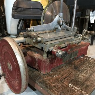Antique Van Berkel ' s US Slicing Machine Flywheel Vintage Deli Meat Slicer USA 7 4